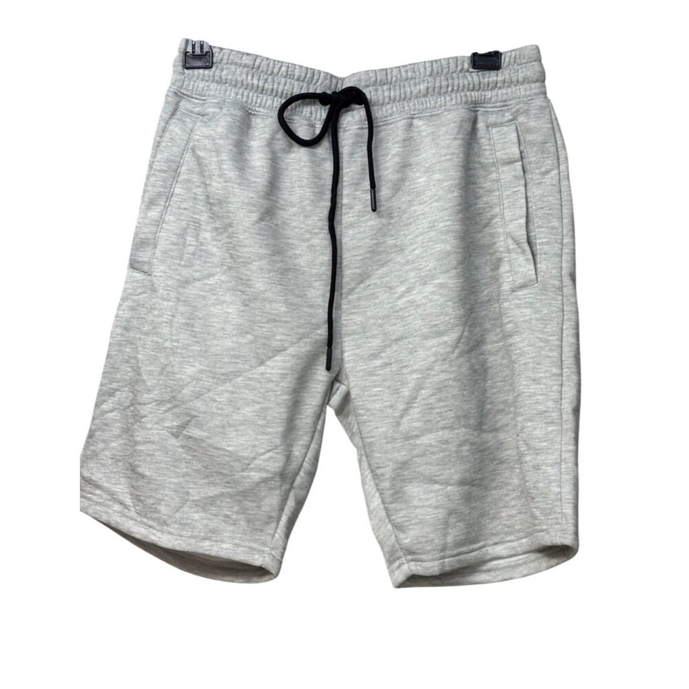 Athletex Mens 8"  Pull on Performance Fleece Shorts,  Heather Gray, Size S
